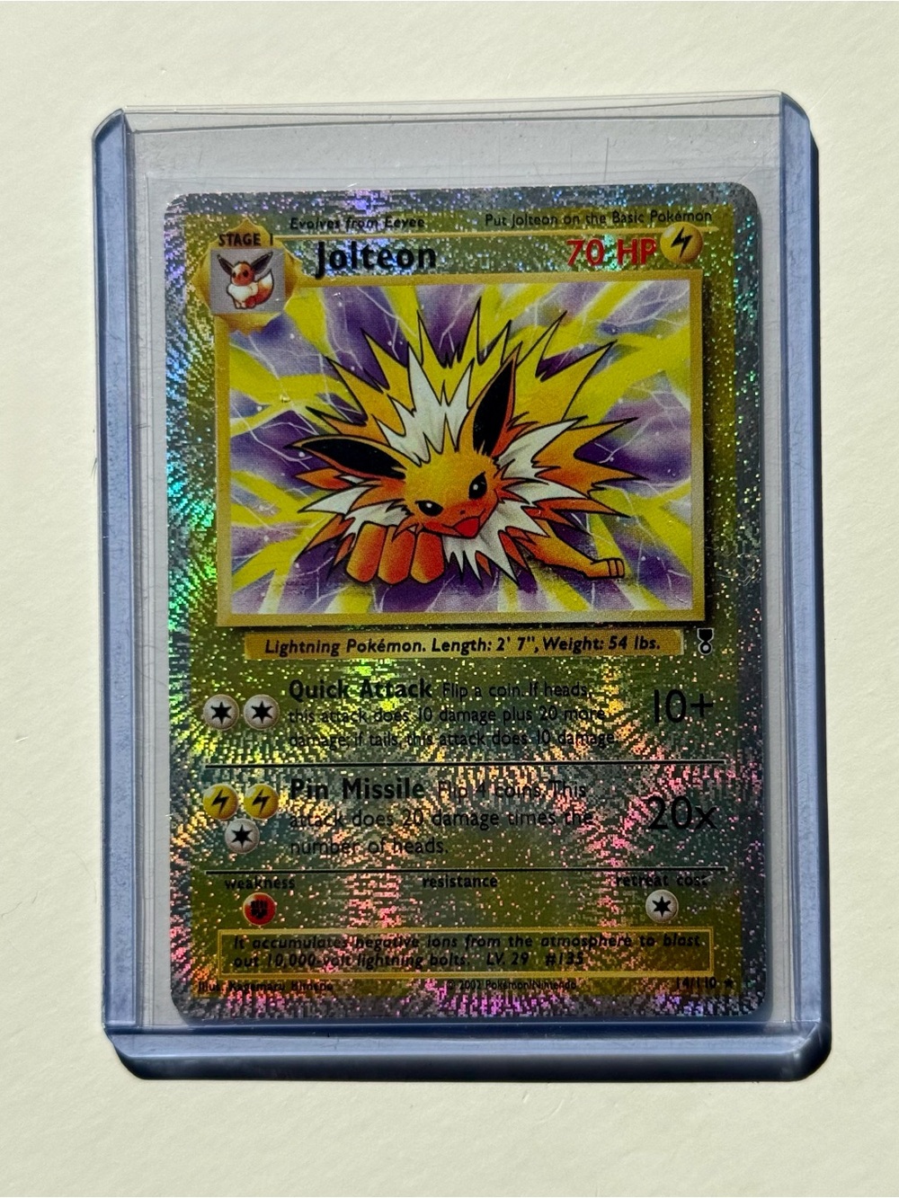 Jolteon 14/110 Pokemon Legendary Collection Rev Holo Card Fan Art Custom Card